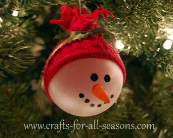 Snowman Christmas Ornament Crafts