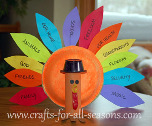 Thanksgiving Craft Ideas on Thingsneeded To Make The Thankful Turkey Craft