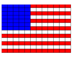 photo of American flag pattern