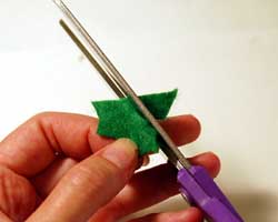 cutting out leaves