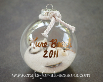 Craft Ideas Seashells on Beach Ornament