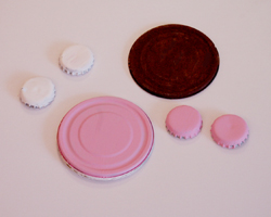 soup can lids and bottle caps