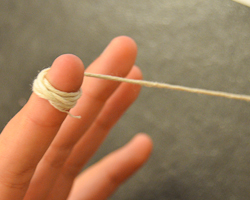 wrapping string around finger