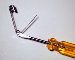 photo of screwdriver in pin