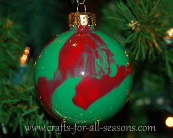 Swirled glass with Ornament acrylic Paint paint painting ornaments