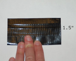 fold in half, but only 1.5 inches up, to create a pocket