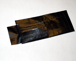 tape the pockets inside the left side of the wallet