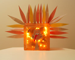 Craft Ideas Glass Blocks on Be Best The Best Part Is The Glass Block Turkey Looks So Cute Whether