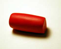 red polymer clay roll