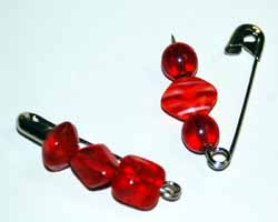 beaded safety pins