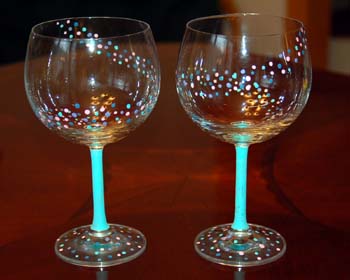 Painted Wine Glasses