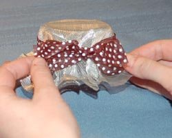adding the ribbon