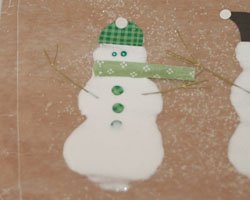 snowman made of glue