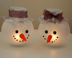 snowman candles