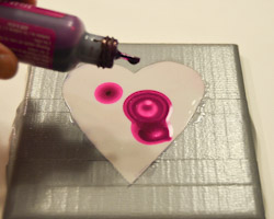 alcohol ink heart craft