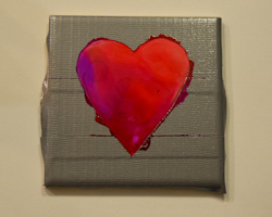 alcohol ink heart craft