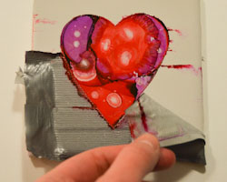 alcohol ink heart craft