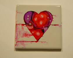 alcohol ink heart craft