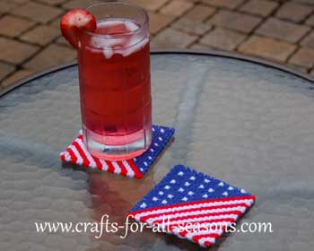 American flag coasters