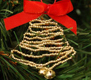 beaded bell ornament