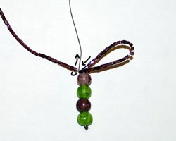 beaded dragonfly barrette