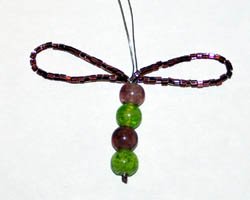 beaded dragonfly barrette