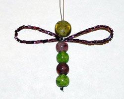 beaded dragonfly barrette