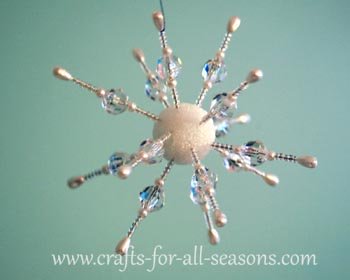 beaded snowflake craft