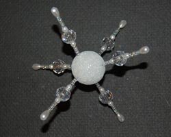 beaded snowflake craft