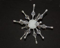 beaded snowflake craft