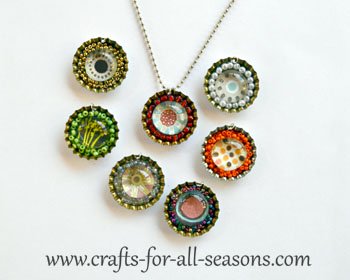 bottle cap necklaces