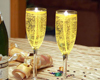 champagne gel candle holders