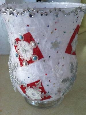 Christmas Snowflake Vase
