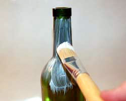 decorated wine bottle