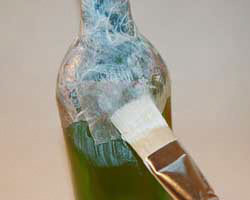 decorated wine bottle