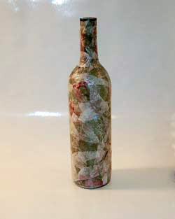 decorated wine bottle