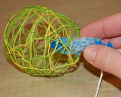 embroidery floss Easter eggs