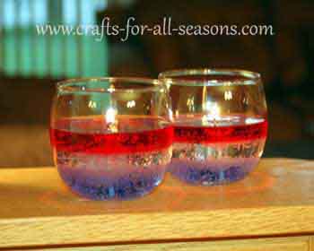 patriotic gel candles