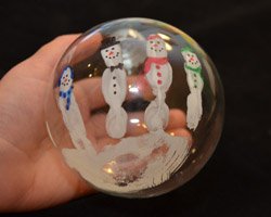 handprint snowman ornament