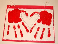 handprint valentines