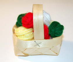 knitting basket ornament