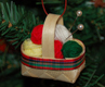 knitting basket ornament