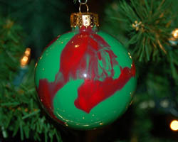 paint swirled ornament