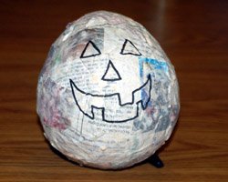 paper mache pumpkins