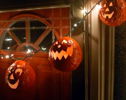 paper mache pumpkins