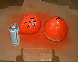 paper mache pumpkins