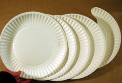 paper plate cornucopia
