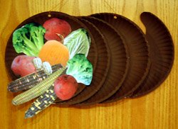 paper plate cornucopia