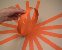 paper strip pumpkin