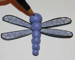 polymer clay dragonfly